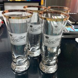 Gold Rim beer glasses..